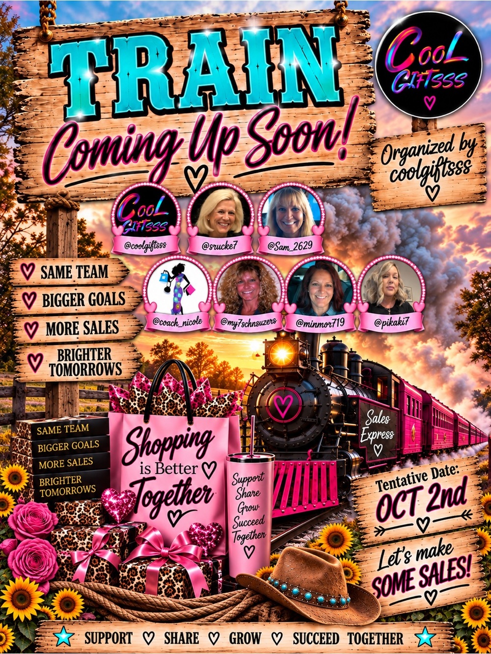 Train coming up soon tentative date 10/02